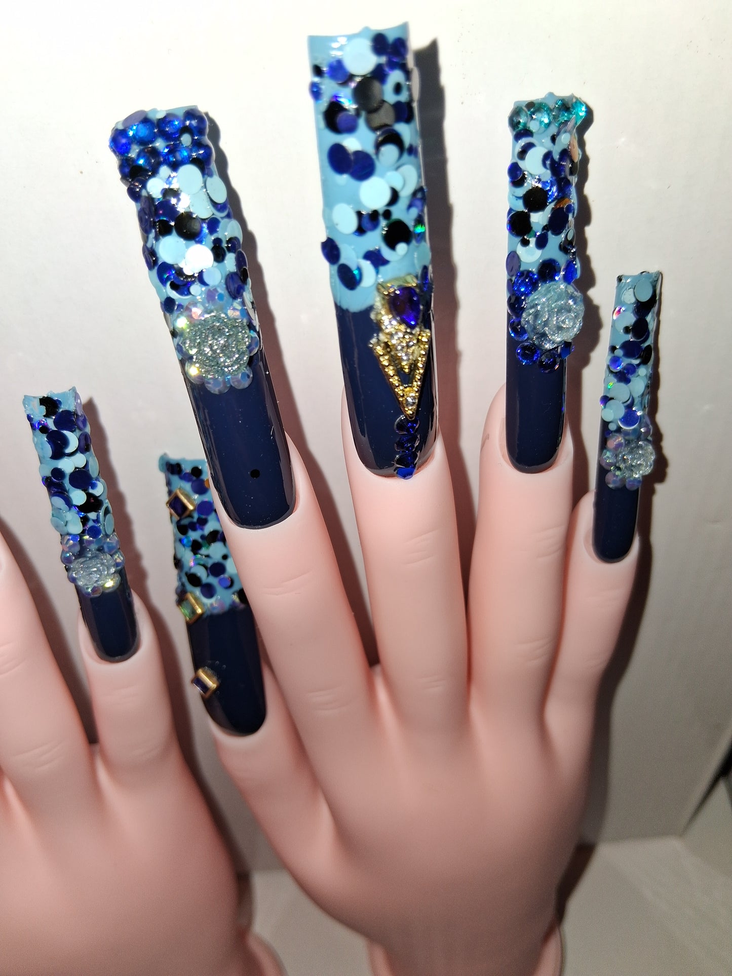 COCOMONEY NAILS CUSTOM 1 OF 1 GLUE ON PRESS ON COMES WITH FREE GIFTS #o88