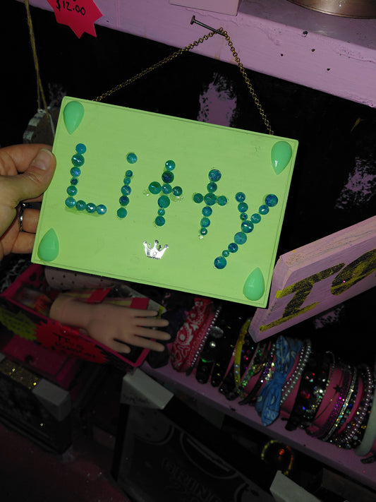 COCOMONEY ART Litty 1 OF 1 CUSTOM PIECE BY COCOMONEY painting on wood