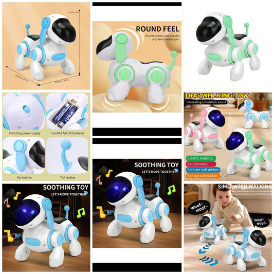 Mini Interactive Musical Puppy Toy - Intelligent Walking, Singing Dog With Light & Sound, Safe Electric Playmate For Children 3-8 Years, Enhances Parent-Child Growth(Made Of Plastic Batteries Are Not Included),Girl Toy,Boy Toys Age 11 up,Big Kids