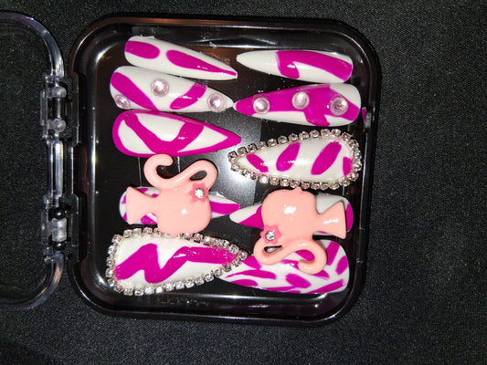 COCOMONEY NAILS CUSTOM ONE OF A KIND PIECES WITH NAIL BAG AND FREE GIFTS ACRYLIC