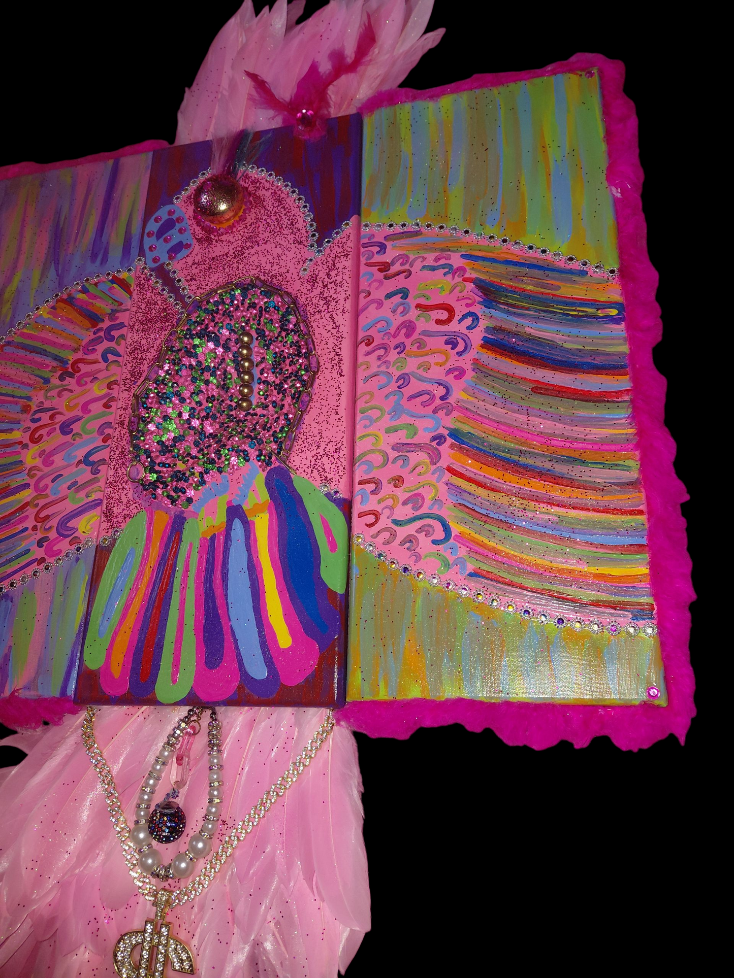 FREE BIRD✅️ CUSTOM PAINTING BY COCOMONEY 1 OF A KIND PIECE. 60×24 Inches 3 piece 1 painting connects together and makes 1 stunning piece of art signed C$ COCOMONEY by me personally dated and signed on the back.
