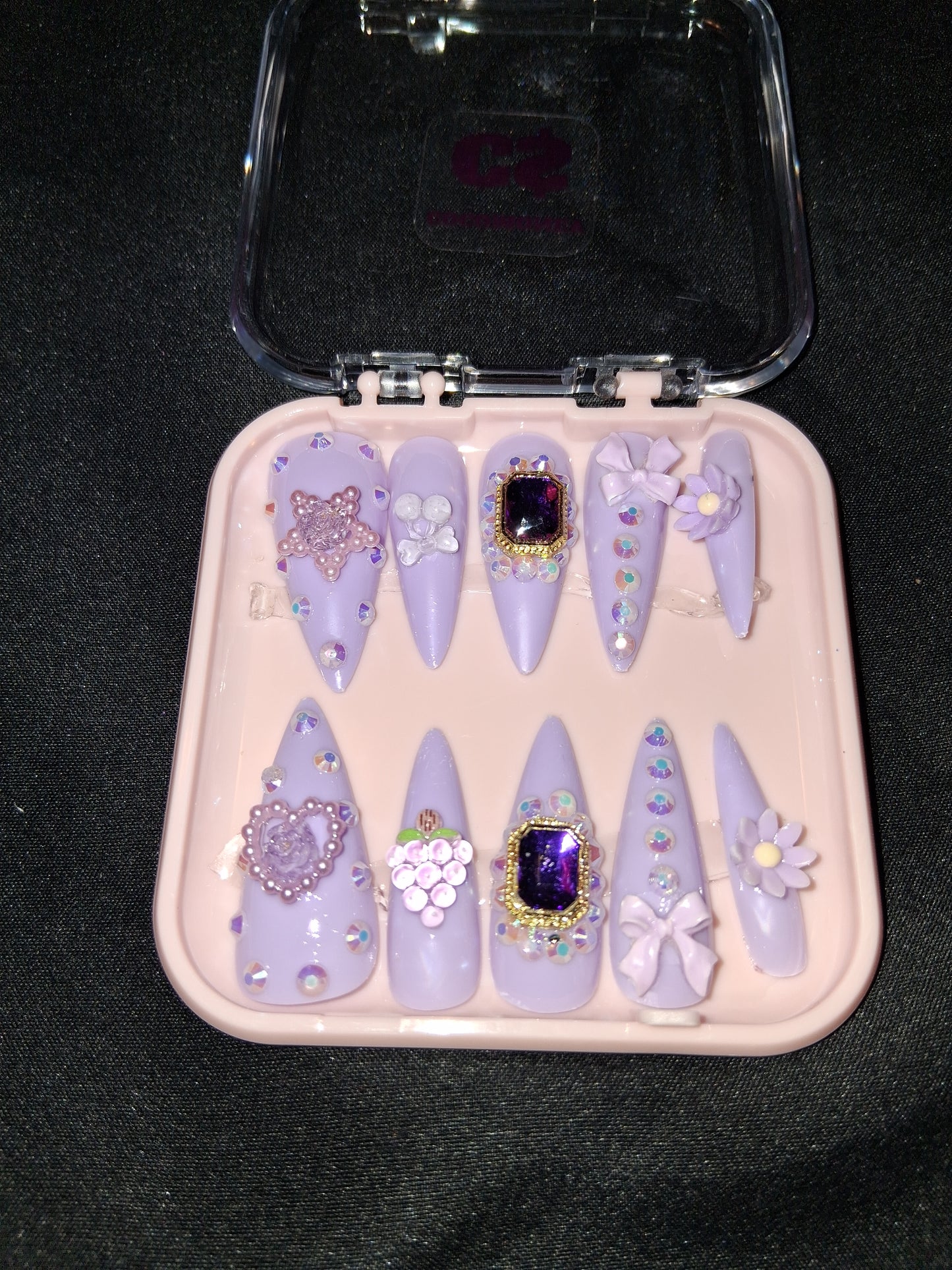 COCOMONEY NAILS CUSTOM 1 OF A KIND PIECES ACRYLIC COMES WITH FREE GIFTS