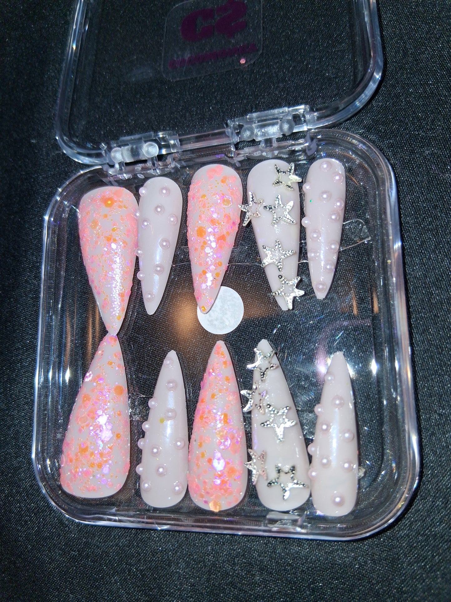 COCOMONEY NAILS CUSTOM ONE OF A KIND PIECES WITH NAIL BAG AND FREE GIFTS ACRYLIC
