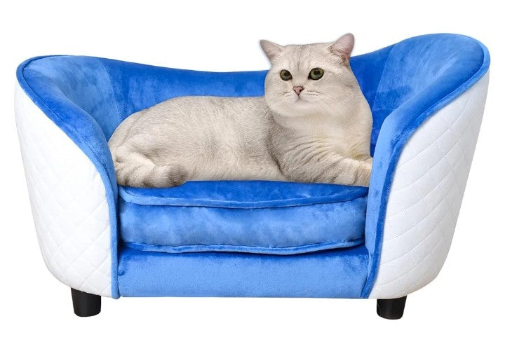 Comfy Velvet Pet Sofa Bed for Small Cats or dogs - Convenient and Stylish