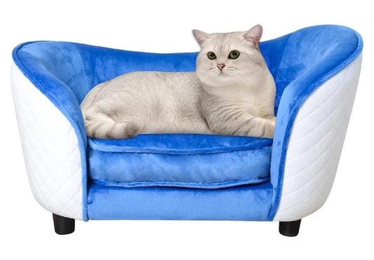 Comfy Velvet Pet Sofa Bed for Small Cats or dogs - Convenient and Stylish