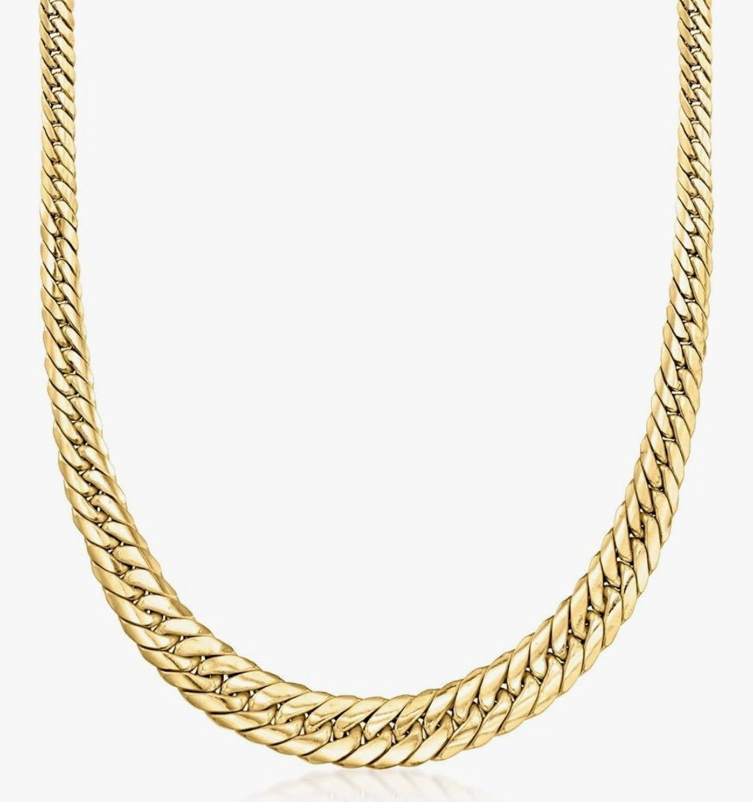 18kt Yellow Gold Cuban-Link Necklace
Italian, Graduated