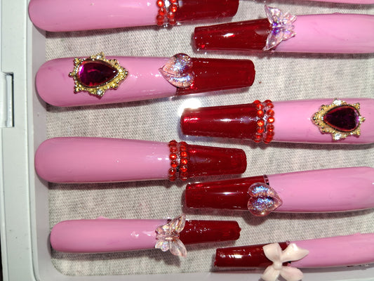 COCOMONEY NAILS CUSTOM 1 OF 1 GLUE ON PRESS ON COMES WITH FREE GIFTS #p30