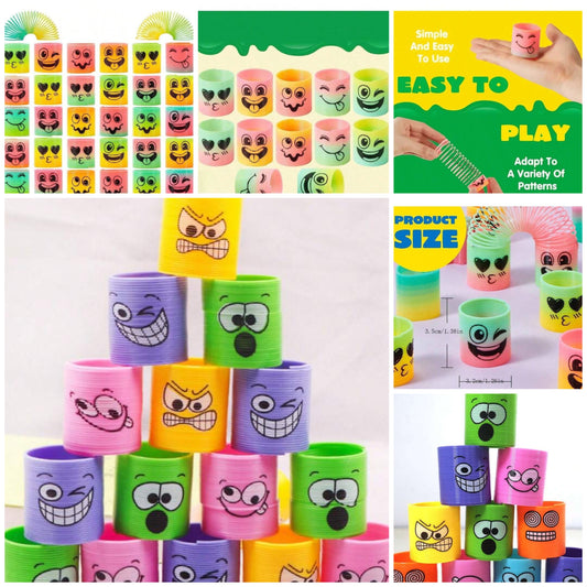 Slinky Spring Rainbow Party Favor, Mini Plastic Coil Spring Toy, Fidget Stress Coil Mini Springs Bulk Toys For Carnival Prize Birthday, Goodie Bag Stuffers pp