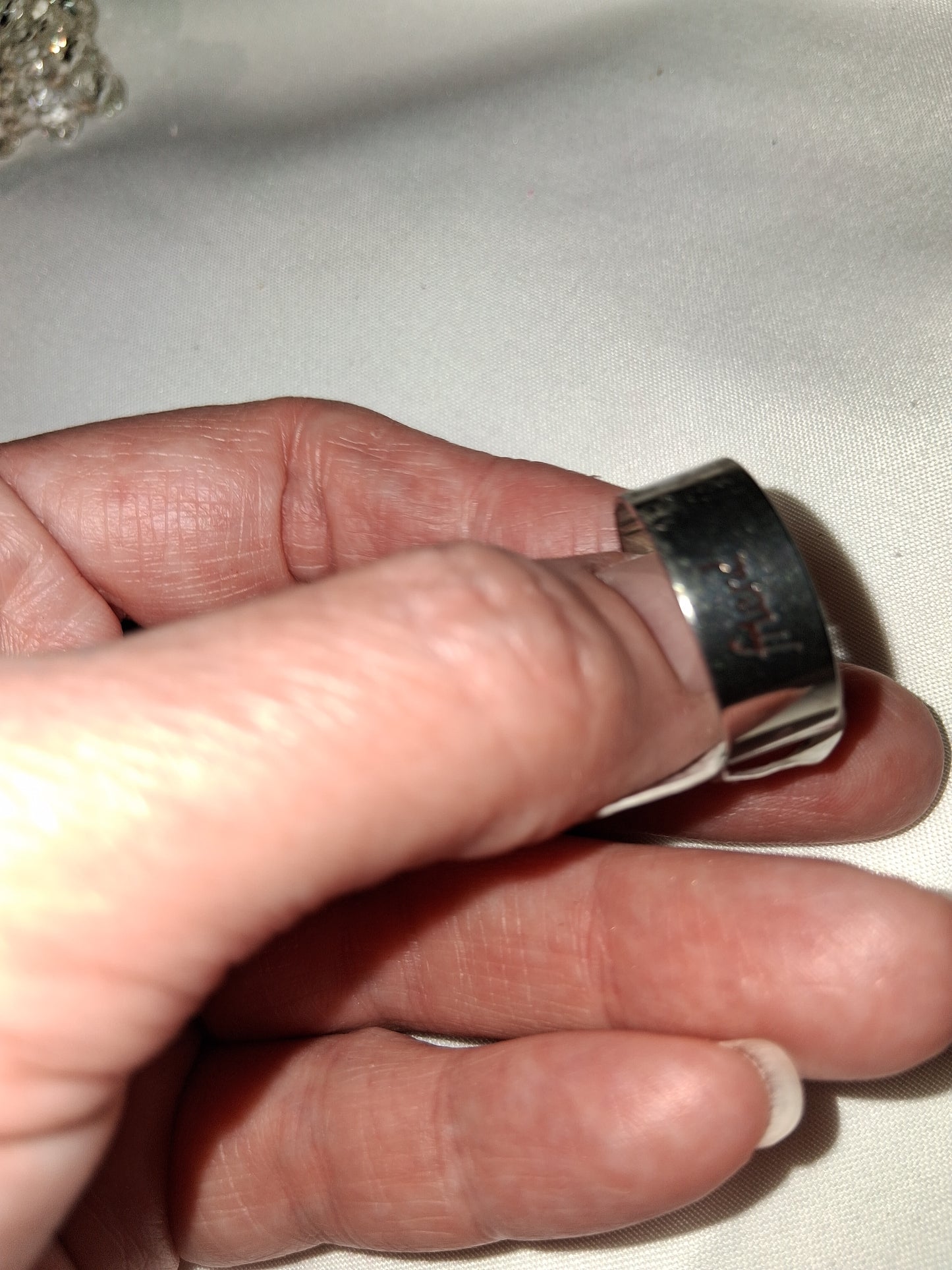 Mens stainless steel ring size 9