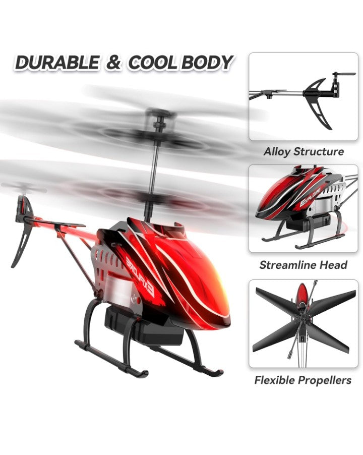 RC Helicopter, Remote Control Helicopter for Kids with 30Mins Flight(2 Batteries), 7+1 LED Light Modes, Altitude Hold, RC Toys for Boys Girls