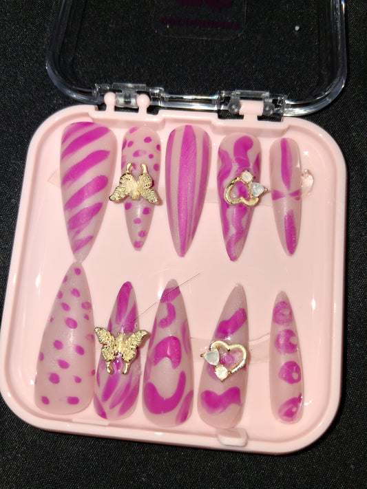 COCOMONEY NAILS CUSTOM ONE OF A KIND PIECES WITH NAIL BAG AND FREE GIFTS ACRYLIC