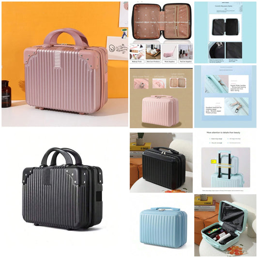 1pc Travel Portable Large Capacity Makeup Storage Bag, Wash Bag,Pouch Bag,1pc Portable Cosmetic Bag, Travel Toiletry Bag With Handle, Multifunctional Cosmetic Bag,1pc Multifunctional Large Capacity Cosmetic Bag Fashionable Waterproof COCOMONEY