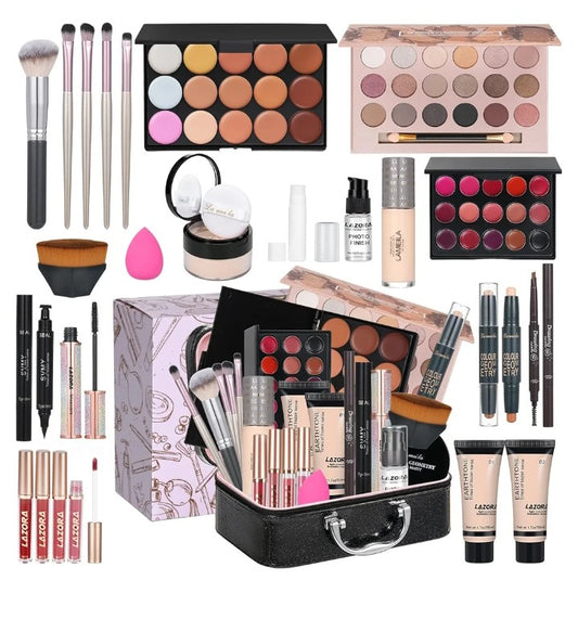 All in One Makeup Kit Full Kit Makeup Set Multipurpose Bundle Holiday Gift Box Essential Starter Bundle Include Full Makeup Kit for Women (Box3