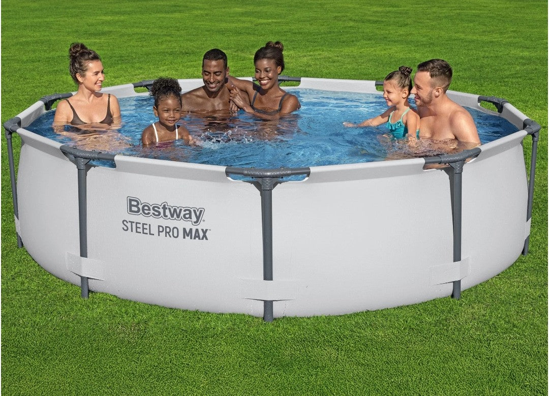 10' x 30" Round Steel Hard Side Family Swimming Pool