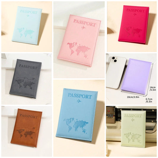 1pc Matte Passport Cover With Letter Print And Fixed Edge Design For International Travel Passport Holder Passport Case Passport Wallet Passport Bag For Holiday For Vacation