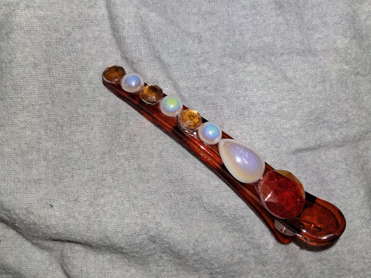 COCOMONEY HAIR CLIP 3INCH CUSTOM 1 OF A KIND PIECE with gemstones