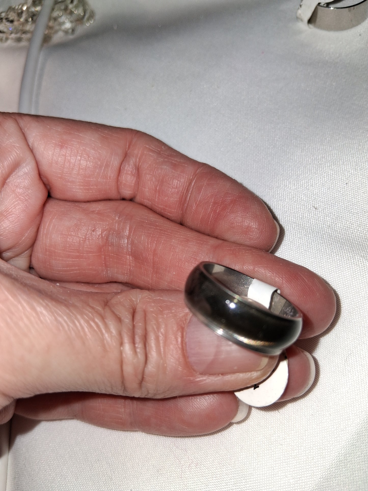 Mens stainless steel ring size 8