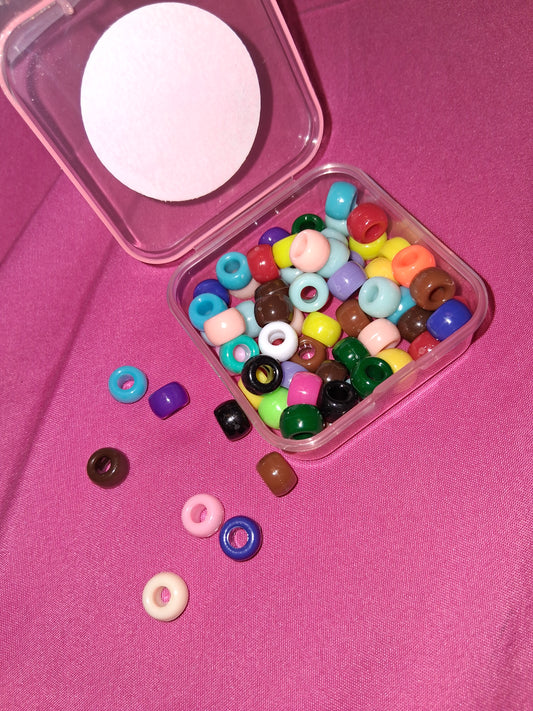COCOMONEY HAIR BEADS PLASTIC MIXED COLORS