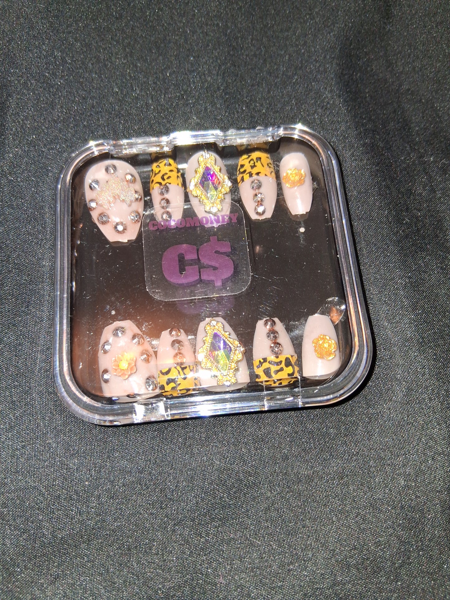 COCOMONEY NAILS CUSTOM ONE OF A KIND PIECES WITH NAIL BAG AND FREE GIFTS ACRYLIC
