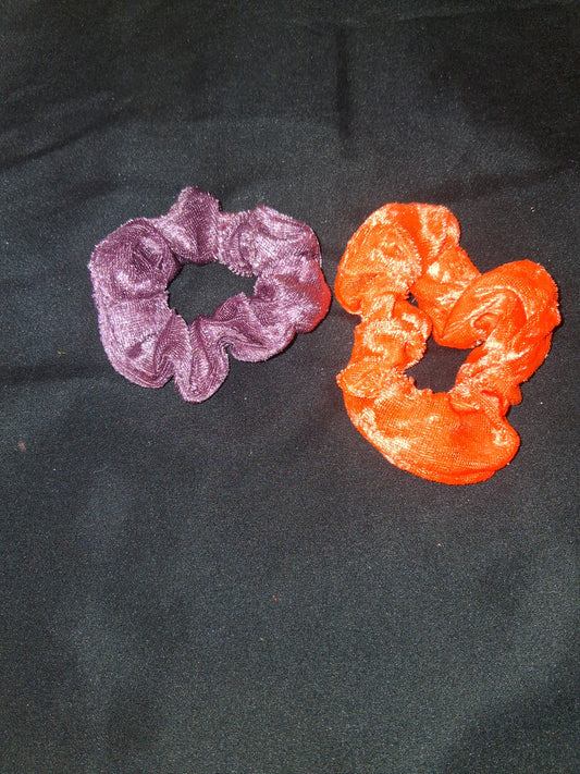 COCOMONEY HAIR SCRUNCHIES 2 PIECES SATIN OR VELVET