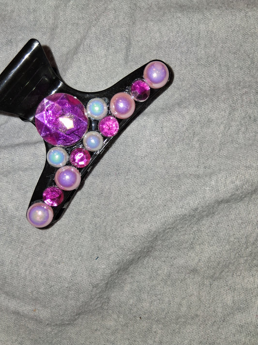 COCOMONEY HAIR CLIP 3INCH CUSTOM 1 OF A KIND PIECE with gemstones