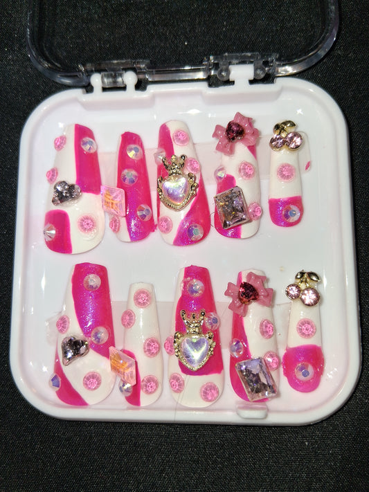 COCOMONEY NAILS CUSTOM 1 OF A KIND PIECES ACRYLIC COMES WITH FREE GIFTS