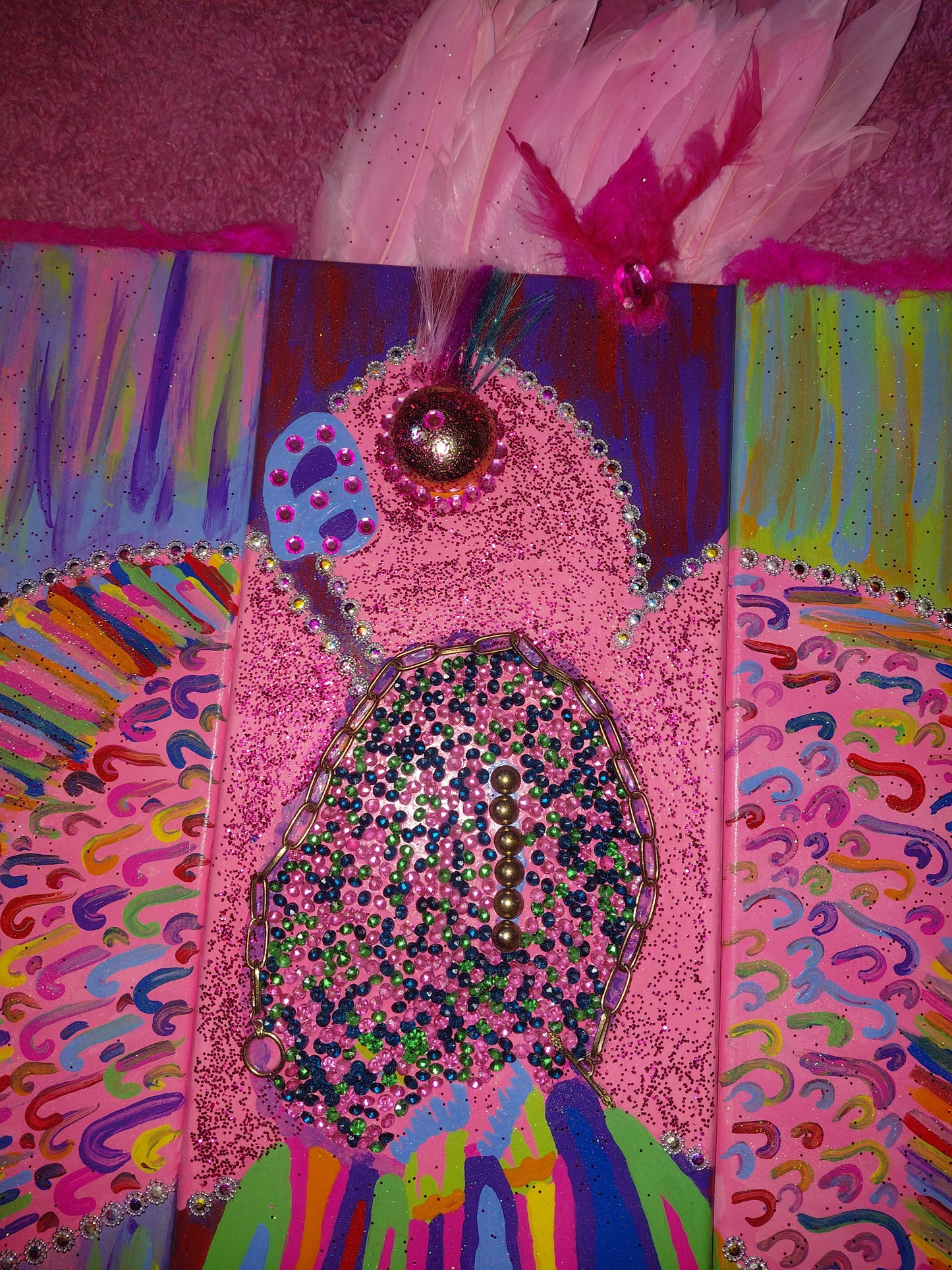 FREE BIRD✅️ CUSTOM PAINTING BY COCOMONEY 1 OF A KIND PIECE. 60×24 Inches 3 piece 1 painting connects together and makes 1 stunning piece of art signed C$ COCOMONEY by me personally dated and signed on the back.