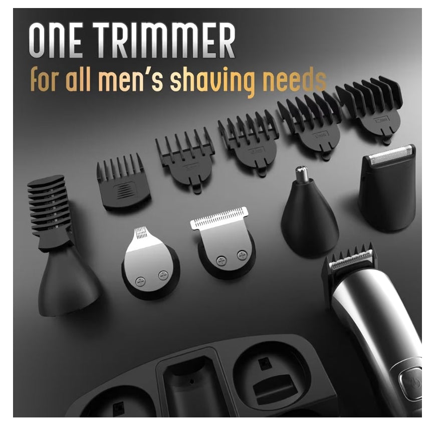 Beard Trimmer for Men, Waterproof Electric Razor for Nose, Body, Face & Mustache, Cordless Hair Clippers Shavers Grooming Kit, Gifts for Men Husband Father