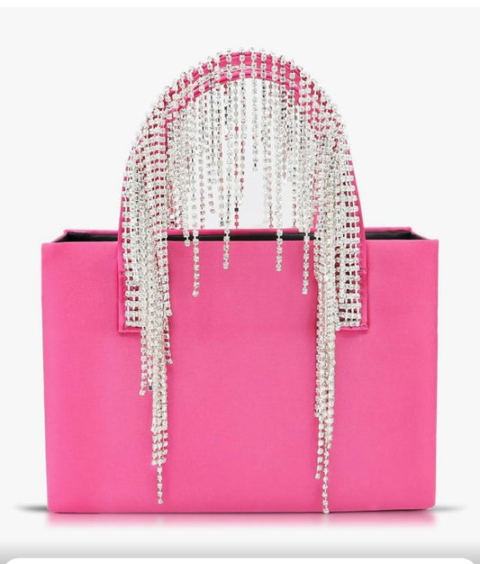 Tassels Sparkling Rhinestone Evening Bag, Small Tote Bag, Crossbody Bags for Wedding, Prom, Parties, Travel