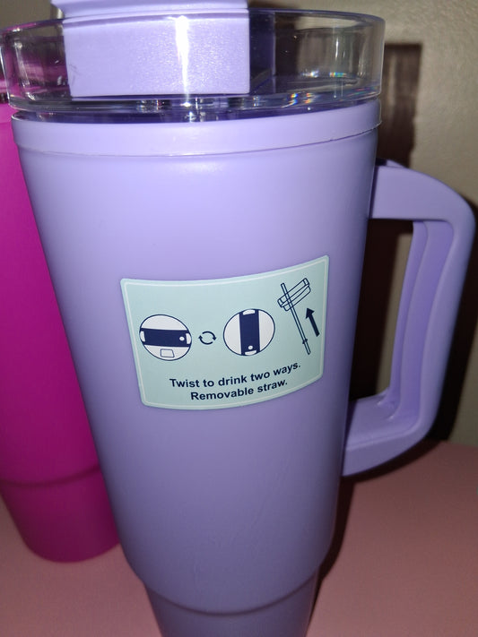 COCOMONEY TUMBLER 9×3in removable straw 2 ways plastic choose your color