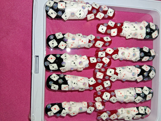 COCOMONEY NAILS CUSTOM 1 OF 1 GLUE ON PRESS ON COMES WITH FREE GIFTS #p23