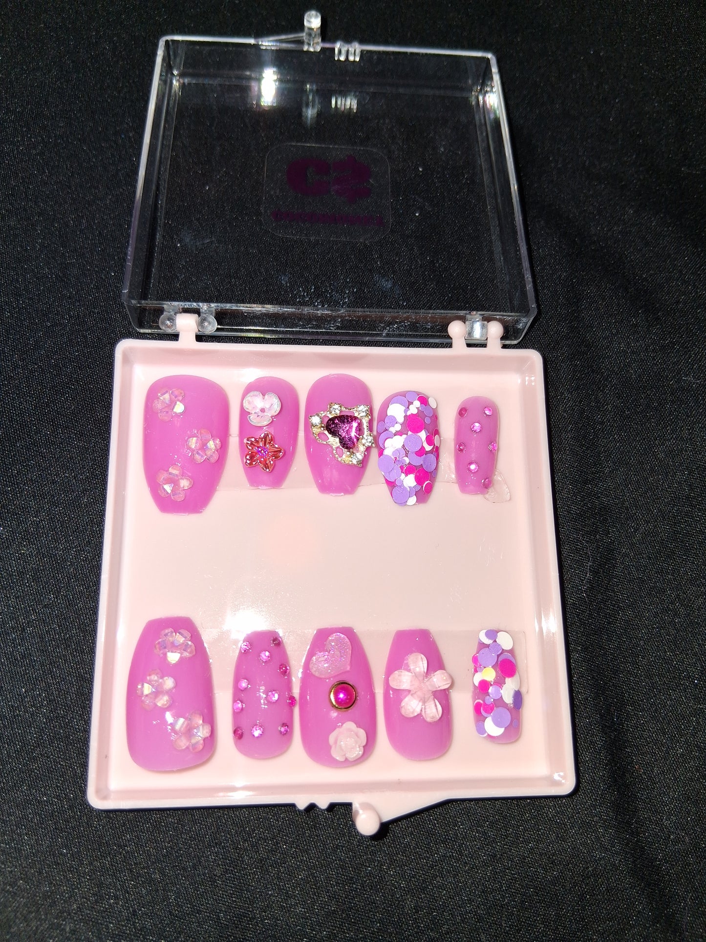 COCOMONEY NAILS CUSTOM ONE OF A KIND PIECES WITH NAIL BAG AND FREE GIFTS ACRYLIC