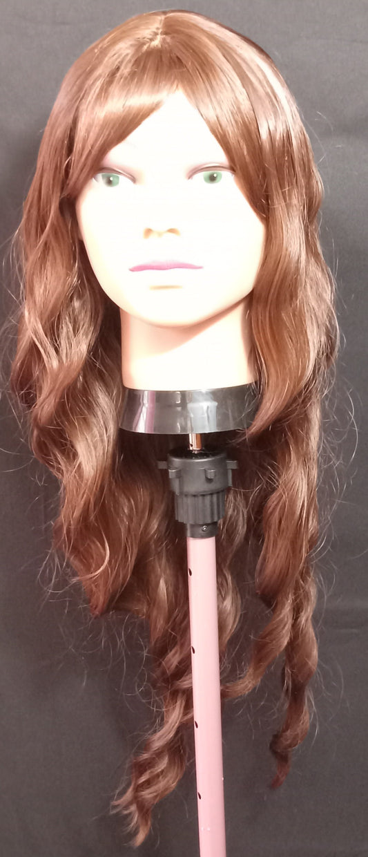 COCOMONEY WIG LONG BROWN WAVY SYNTHETIC