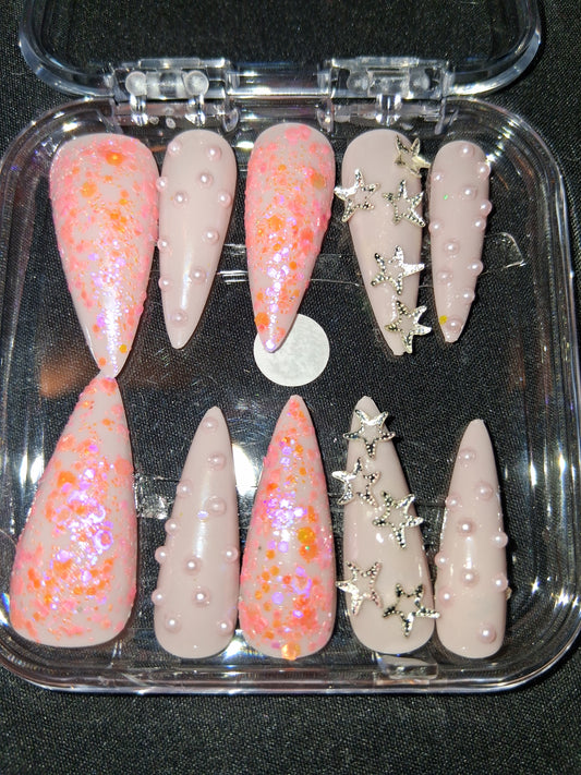 COCOMONEY NAILS CUSTOM ONE OF A KIND PIECES WITH NAIL BAG AND FREE GIFTS ACRYLIC