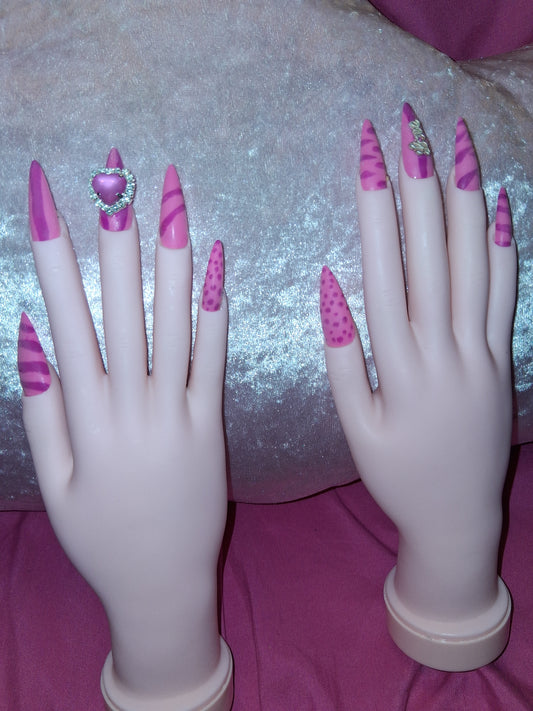 COCOMONEY NAILS CUSTOM 1 OF 1 GLUE ON PRESS ON COMES WITH FREE GIFTS #b94