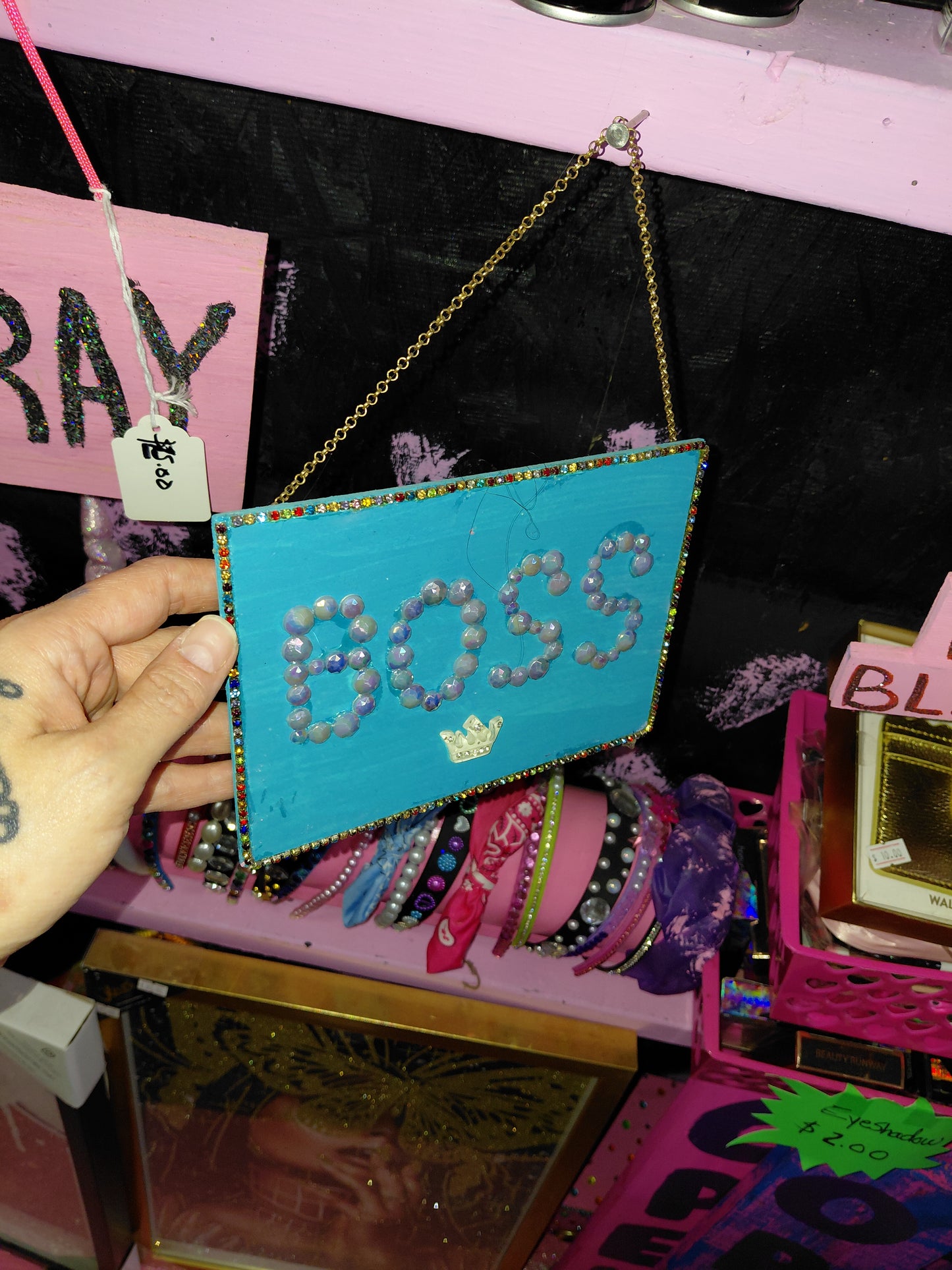 COCOMONEY ART Boss 1 OF 1 CUSTOM PIECE BY COCOMONEY painting on wood