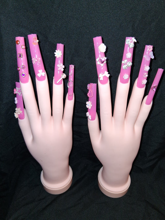 COCOMONEY NAILS CUSTOM 1 OF 1 GLUE ON PRESS ON COMES WITH FREE GIFTS #o73