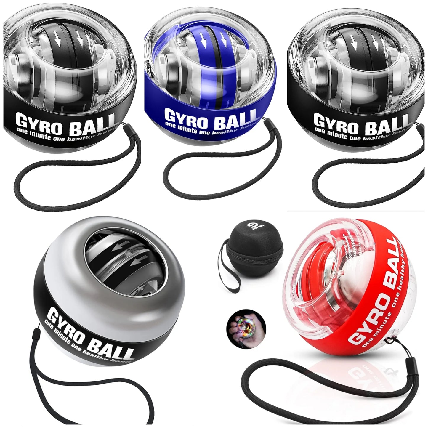Wrist Trainer Ball Auto-Start Wrist Strengthener Gyroscopic Forearm Exerciser Gyro Ball for Strengthen Arms, Fingers, Wrist Bones and Muscles