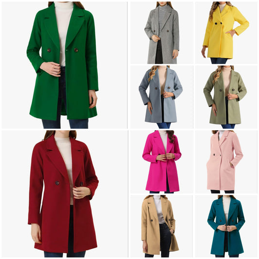 Women's Notched Lapel Winter Coats