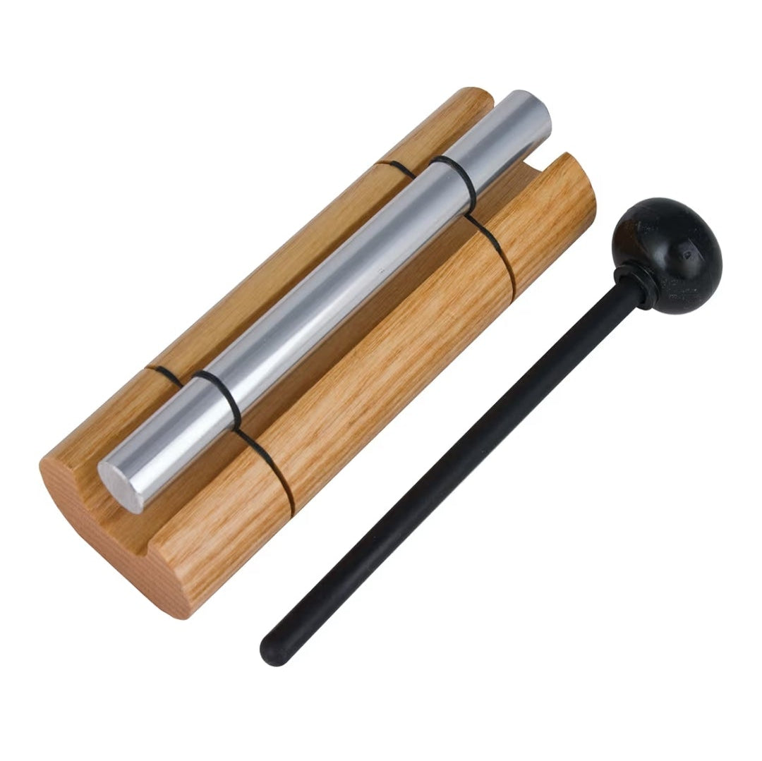 Wind Chimes Zenergy Solo Hand Chime, Silver (7") Musically Tuned for Meditation, Yoga and Mindfulness, Bell Percussion Instrument For Teachers and Classrooms