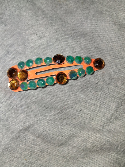 COCOMONEY HAIR CLIP 3INCH CUSTOM 1 OF A KIND PIECE with gemstones