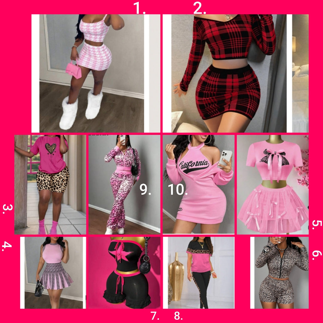2 piece outfit 1 set choose the number you want below