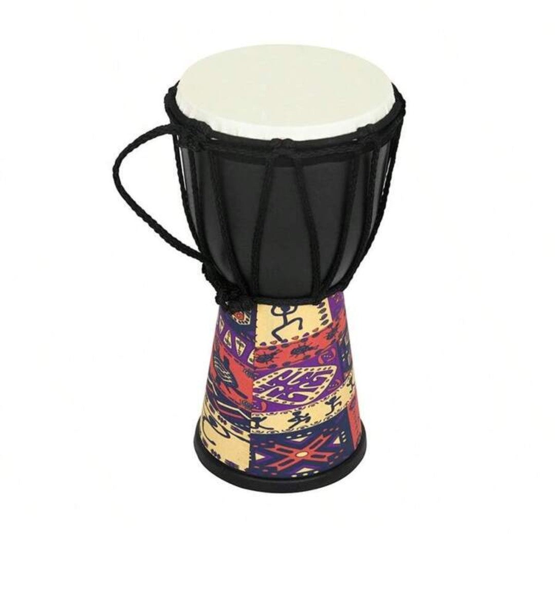 1 Pc African Djembe Drum Percussion Instrument, Lightweight For Beginner, Handmade Goatskin Drum [Some Parts Random Color, Color Variance]