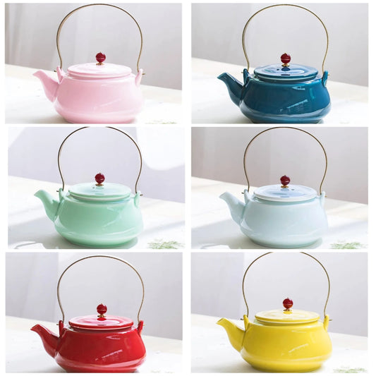 Ceramic Teapot Tea Maker Handmade Porcelain Teapot Household Kettle Loose Leaf Teapot with Filter Tea Maker Fabulous