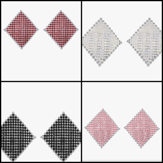 Sparkly Rhinestone Pasties Nipple Covers Bling Diamond Body Jewelry Reusable Breast Petals Chest Stickers