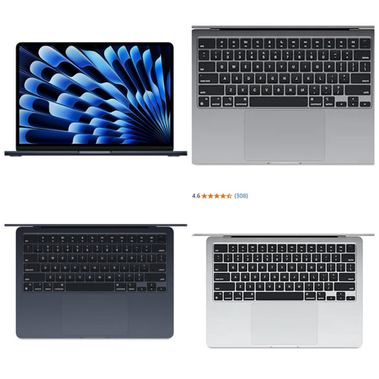 2024 MacBook Air 13-inch Laptop with M3 chip: Built for Apple Intelligence, 13.6-inch Liquid Retina Display, 16GB Unified Memory, 256GB SSD Storage, Backlit Keyboard, Touch ID;