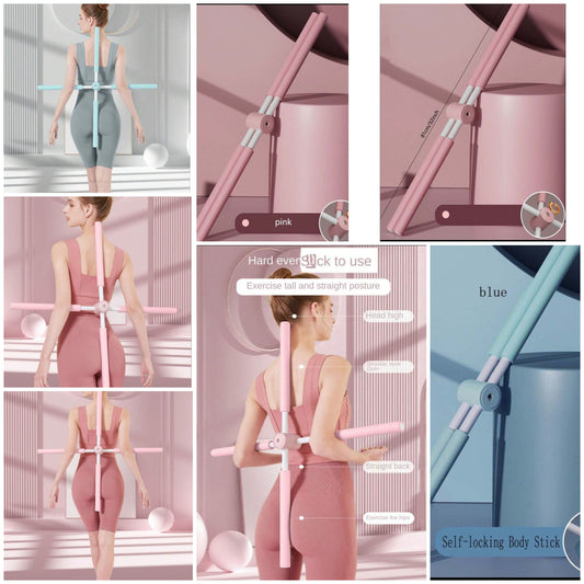 1pc Yoga Stick For Back And Shoulder, Model Cross Stand Yoga Stick For Body Training, Suitable For Various Scenarios stainless steel