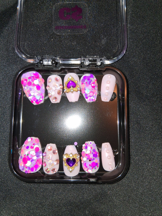 COCOMONEY NAILS CUSTOM ONE OF A KIND PIECES WITH NAIL BAG AND FREE GIFTS