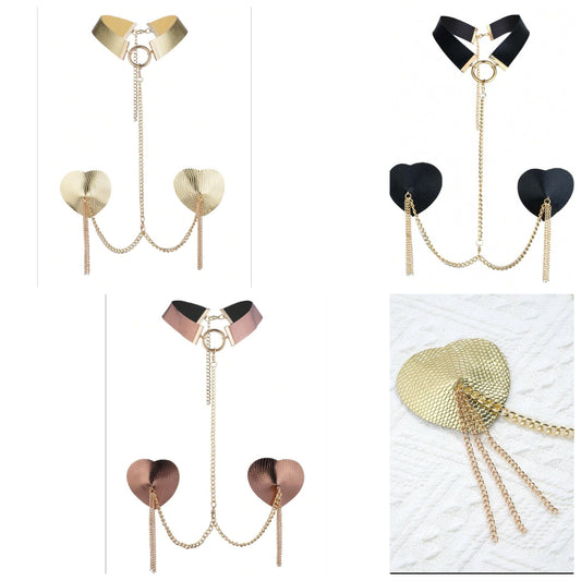 Plus Size Chain Linked Nipple Cover, Suitable For Festive Wear