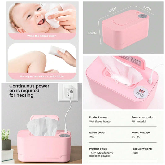 Baby Wipes Warmer And Dispenser, Portable Wipes Warmer With Universal Dispenser, Comfortable Temperature Heating Wipes, For Baby Home/Travel, USB Charging, Whitebaby Shower Family Decorations Gifts pet